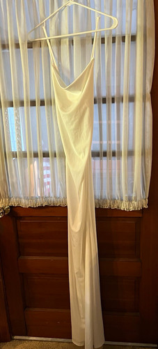 Women white satin - white, maxi